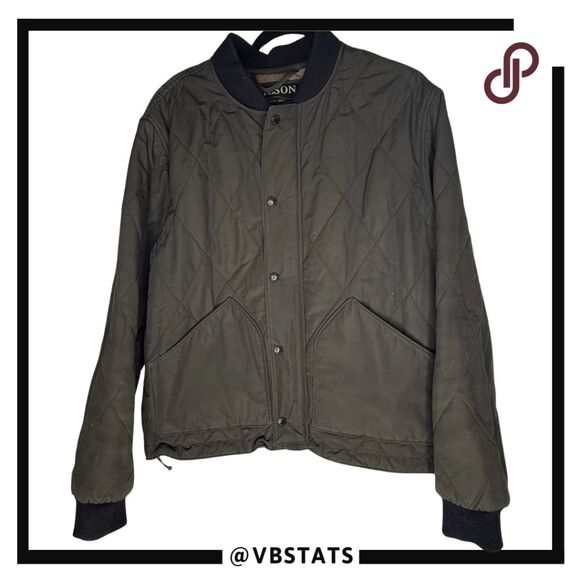 Filson Men's Primaloft Long Sleeve Lined Quilted Pack Jacket Dark‎ Green Medium - Picture 4 of 15